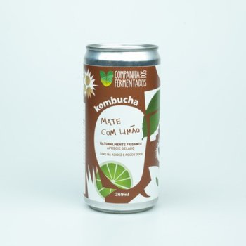 Kombucha de mate com limão